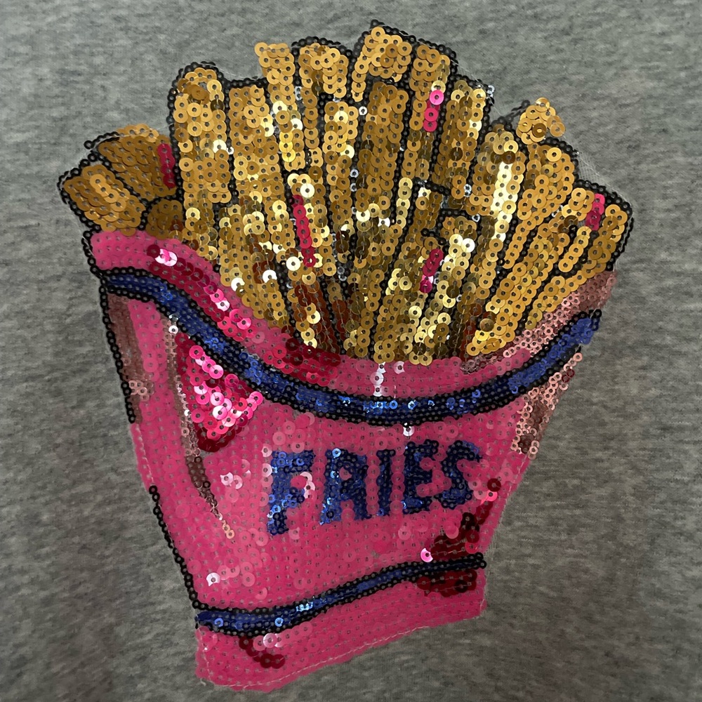 Girls Lola and the Boys French Fries Sweatshirt; Size 12